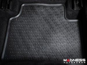 Alfa Romeo Giulia Floor Mat Set - All Weather Rubber Front/ Rear 4 Piece Set - Deluxe - RWD Model